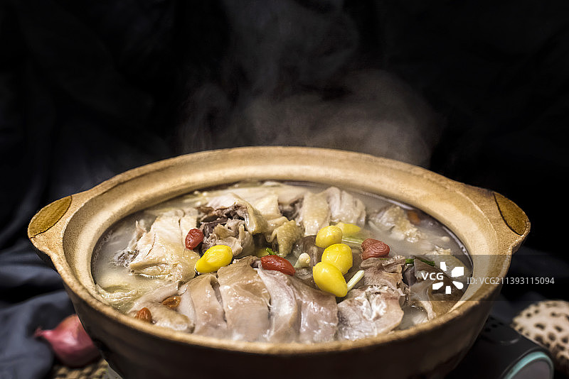 砂锅 猪肚鸡图片素材