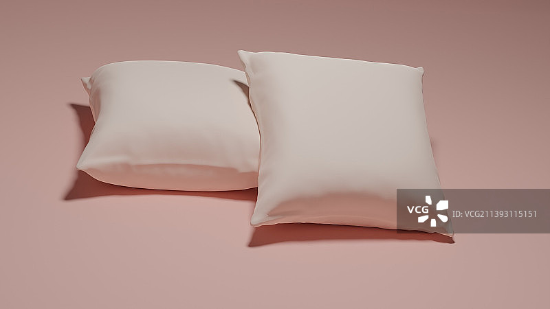 床上的枕头高角度视图图片素材