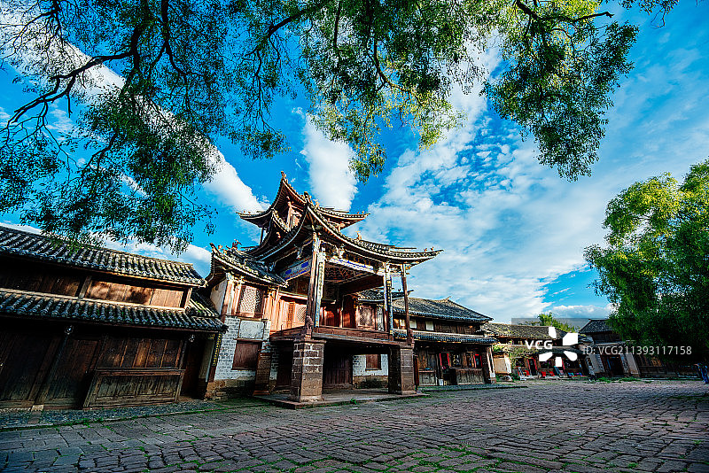 云南大理沙溪镇：国家历史文化名镇风光图片素材