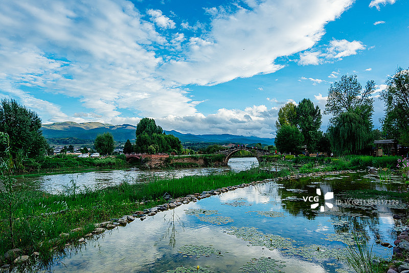 云南大理沙溪镇：国家历史文化名镇风光图片素材