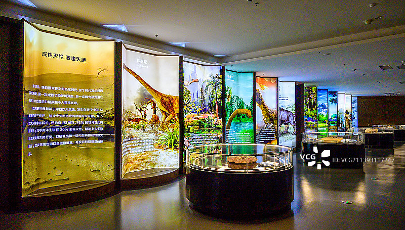 山东济南，德州市齐河县泉城欧乐堡动物王国古生物化石博物馆图片素材