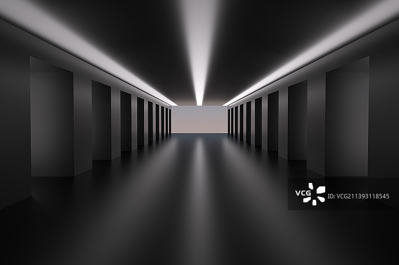 3d渲染的不同风格三维空间场景图片素材