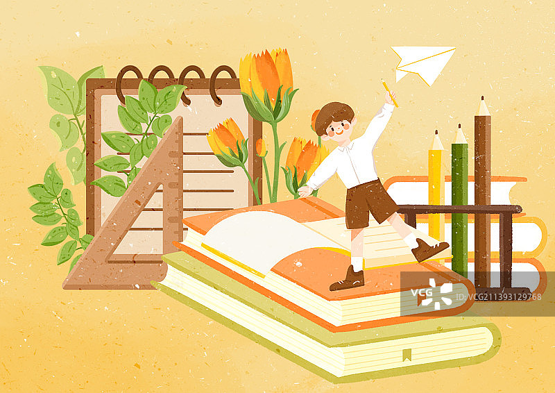 儿童教育插画图片素材