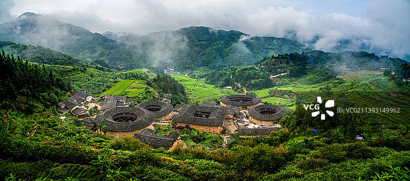 田螺坑土楼群图片素材