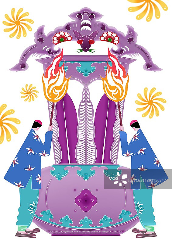 蔚县剪纸-打树花篇图片素材