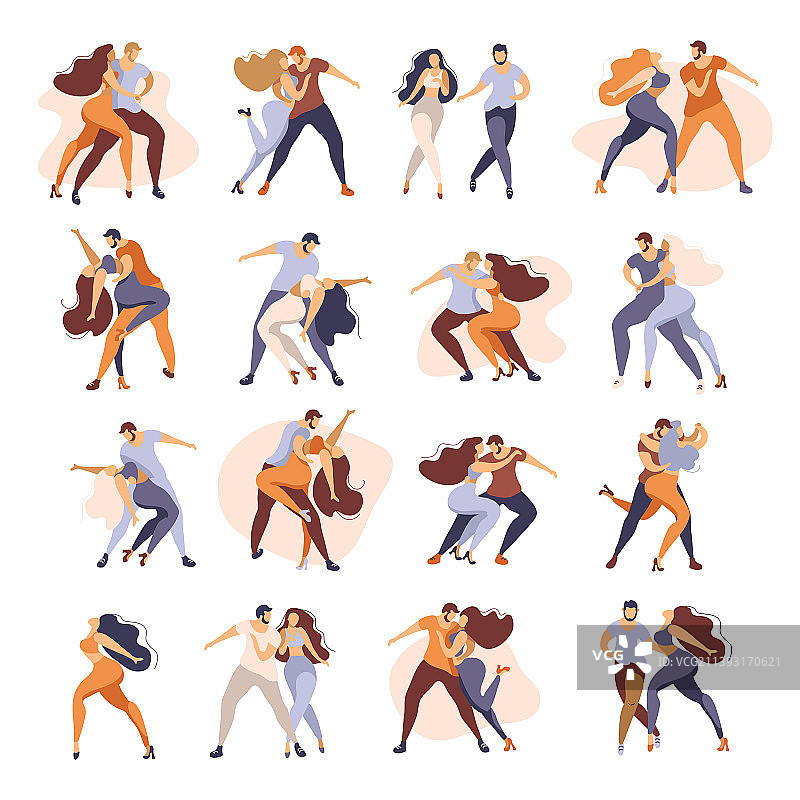 一组拉丁舞主题海报图片素材