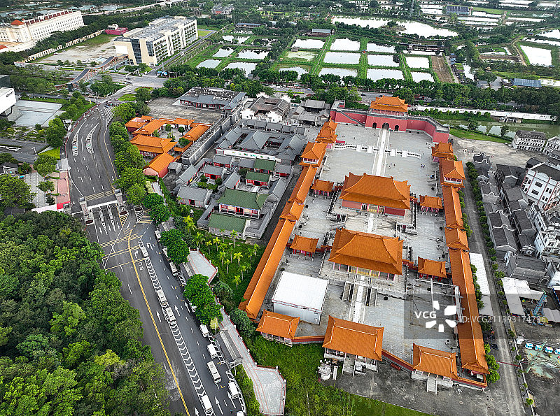广东省佛山市南海区西樵山风景区国艺影视城南海博物馆航拍图片素材