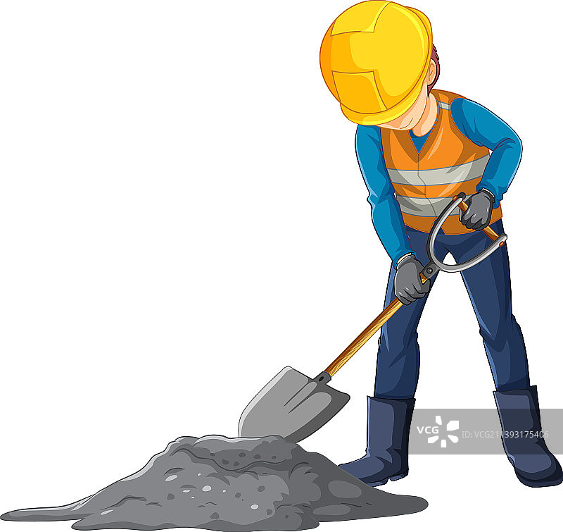 建筑工人卡通形象图片素材