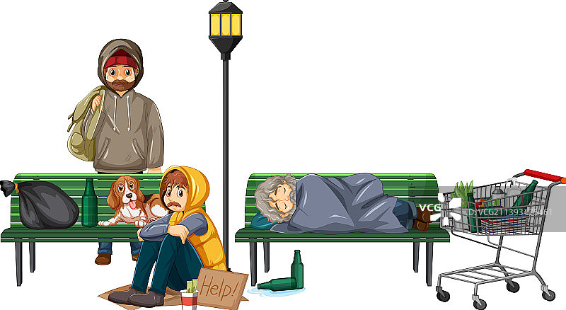 城市流浪者图片素材