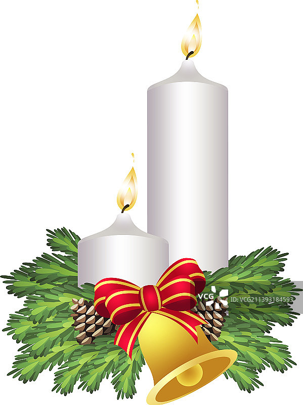 白色优雅的节日蜡烛火焰金色背景图片素材