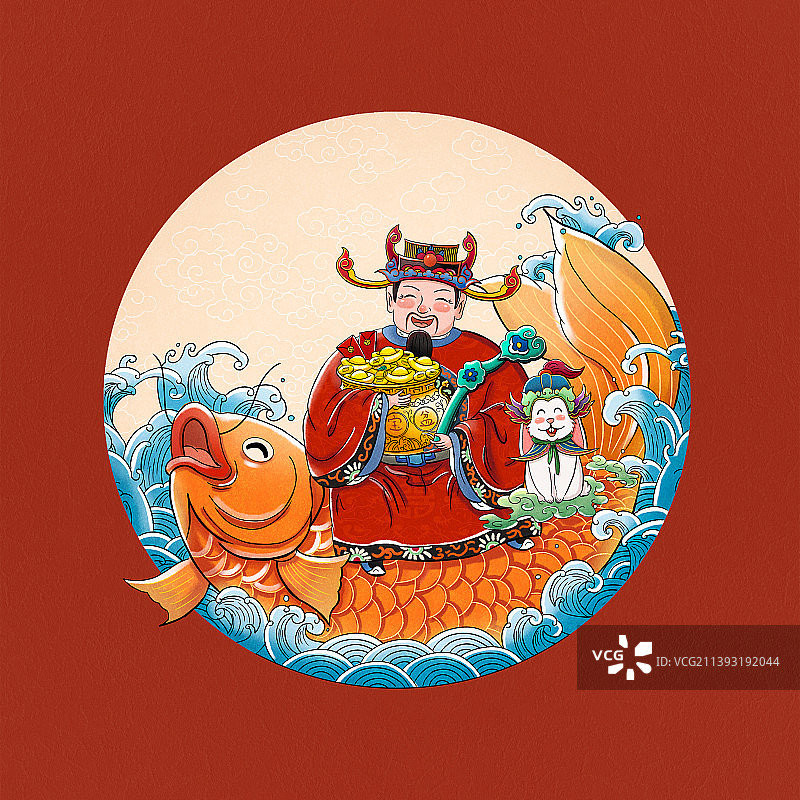 兔年财神-吉庆有余图片素材