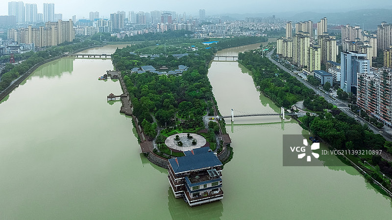 小城航拍图片素材