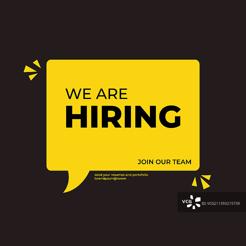 黑色背景上的招聘信息图片素材
