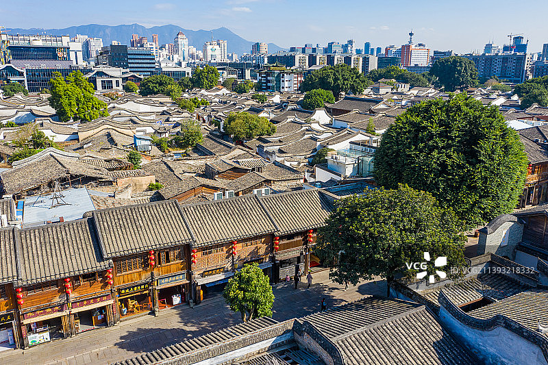 航拍福建福州三坊七巷历史文化街区图片素材
