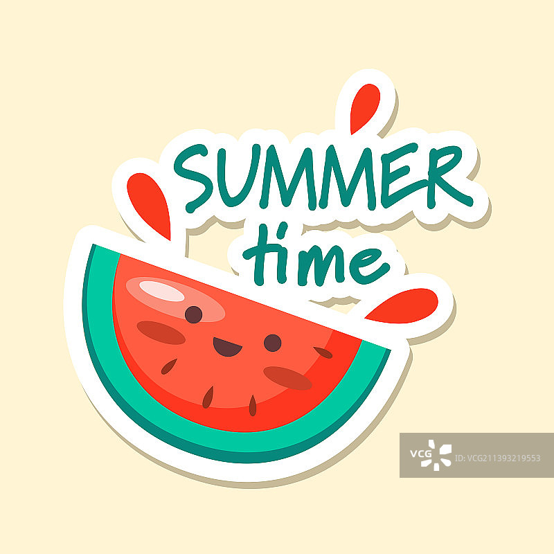 夏季水果短语贺卡图片素材