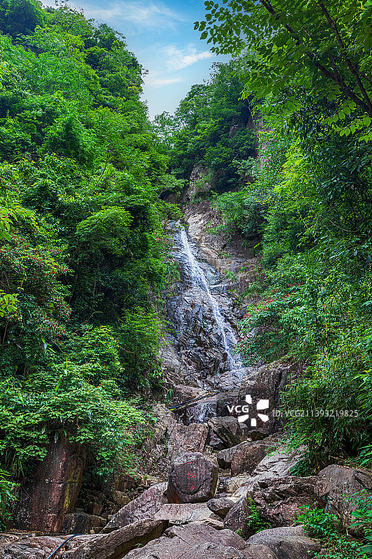浙江省安吉县-浙北大峡谷-一线瀑（36）图片素材