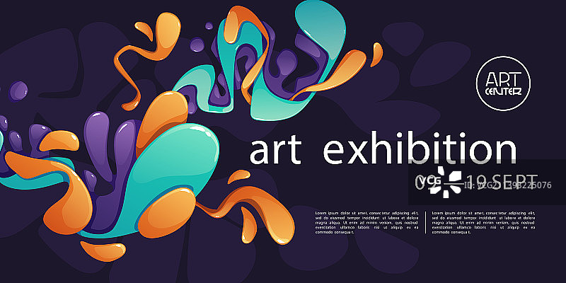 艺术展览banner抽象背景宣传单图片素材