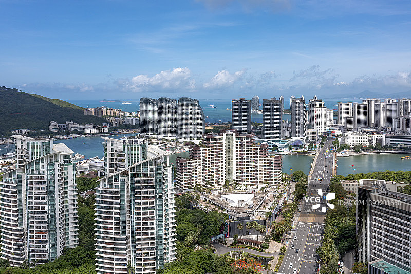 三亚城市风光航拍/海南旅游图片素材