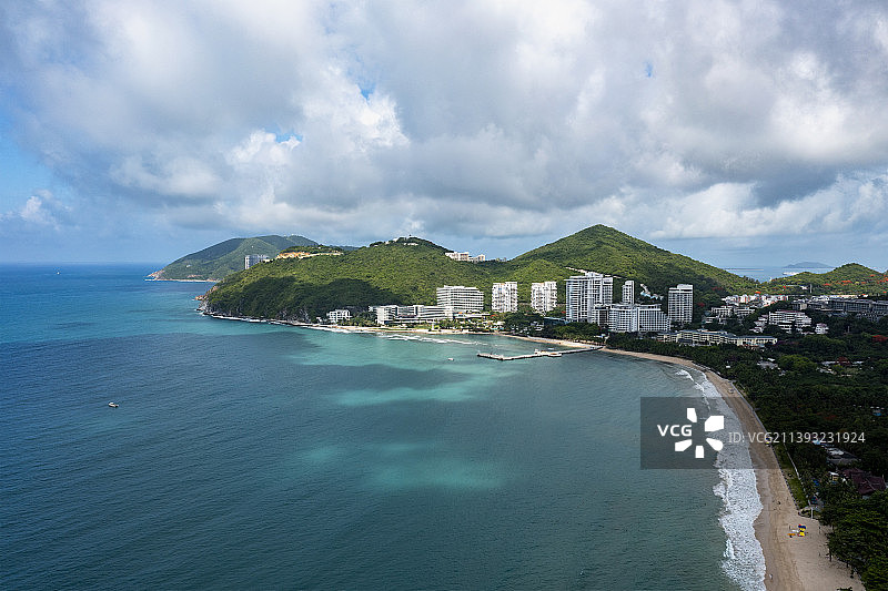 三亚大东海航拍/海南旅游图片素材
