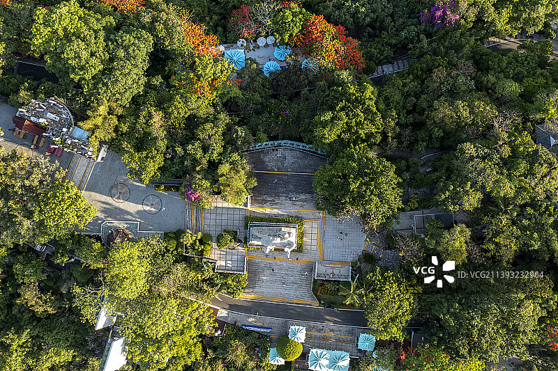 三亚鹿回头风景区航拍图片素材