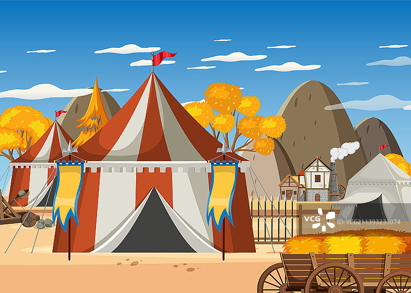 中世纪军营场景图片素材