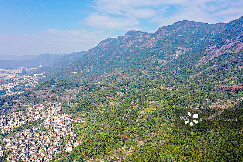 航拍福建福州鼓山风景名胜区 鼓岭旅游度假区图片素材