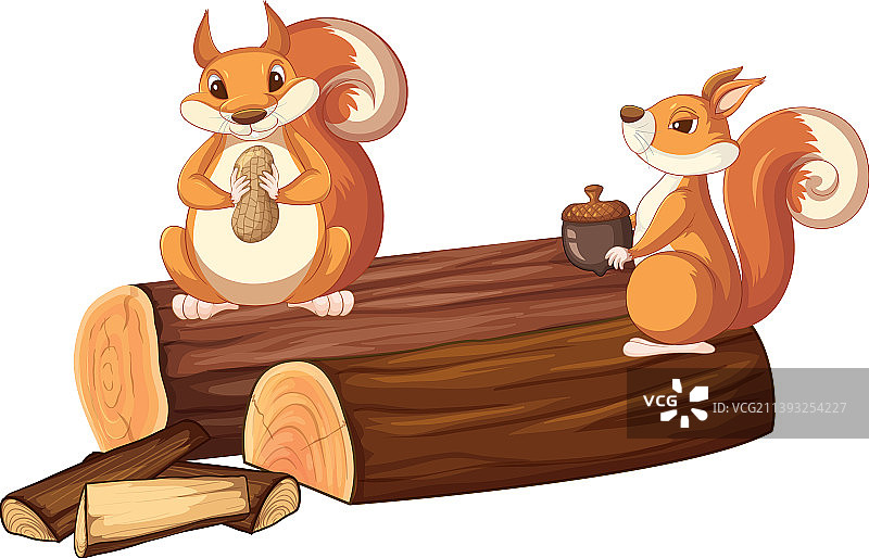 可爱卡通松鼠动物图片素材