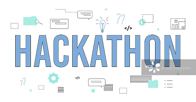 编程马拉松扁平风海报图片素材