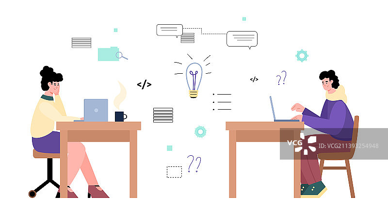 人们参加黑客马拉松头脑风暴图片素材