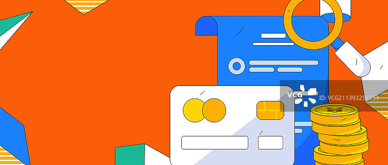 查看信用卡的人物扁平矢量概念运营插画图片素材