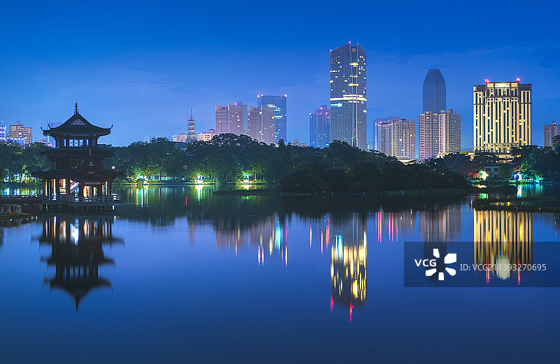 惠州西湖平湖日出图片素材