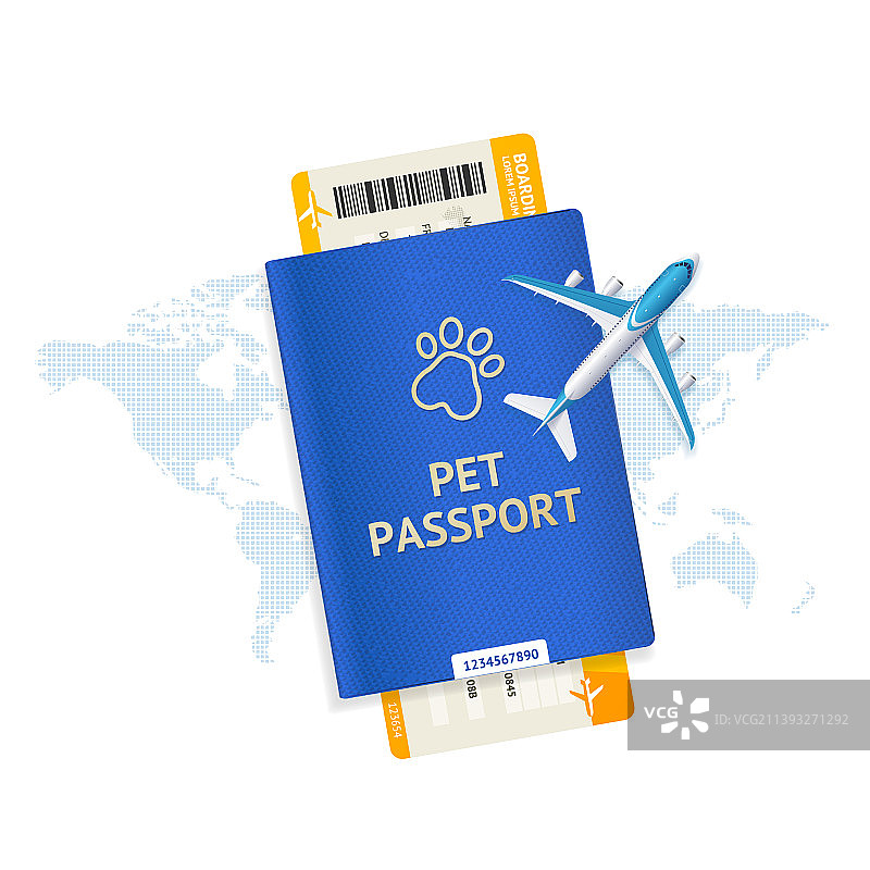逼真3D宠物旅行概念图片素材
