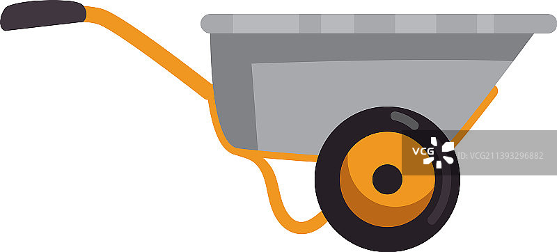 扁平风建筑手推车设计图片素材