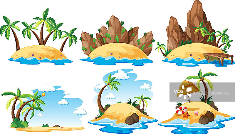 一套天堂岛屿素材图片素材