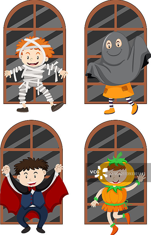 万圣节主题儿童合集图片素材
