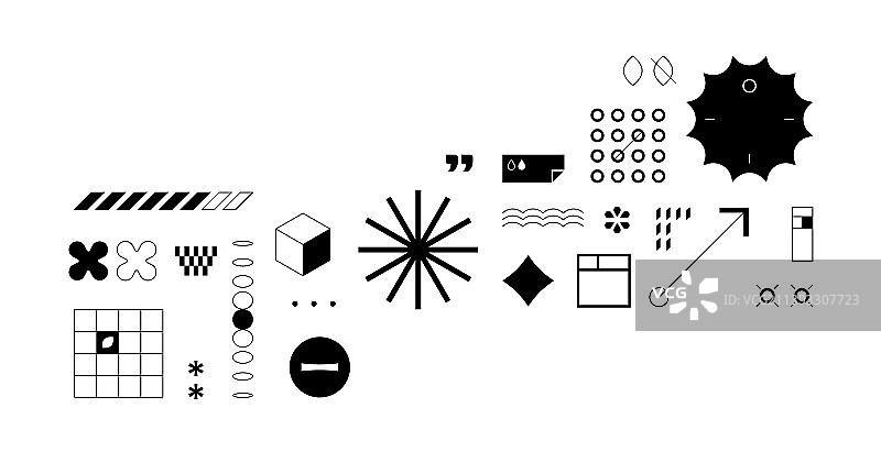 几何粗野主义风格图形瑞士图案图片素材