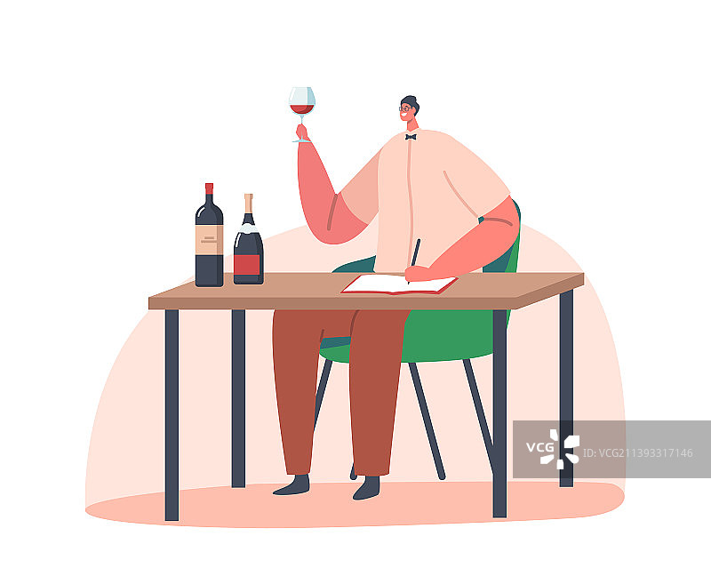 侍酒师品酒概念专家男性图片素材