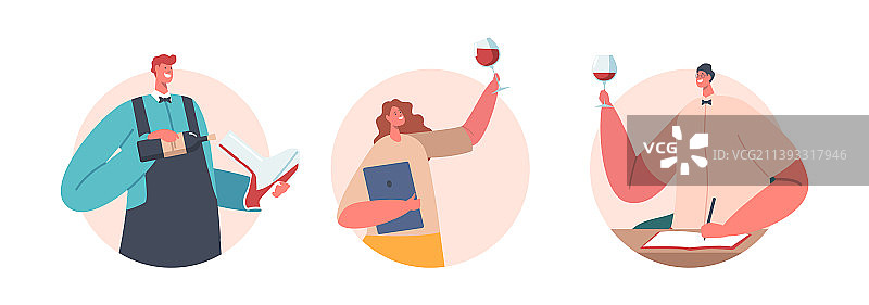 侍酒师和调酒师饮品图片素材