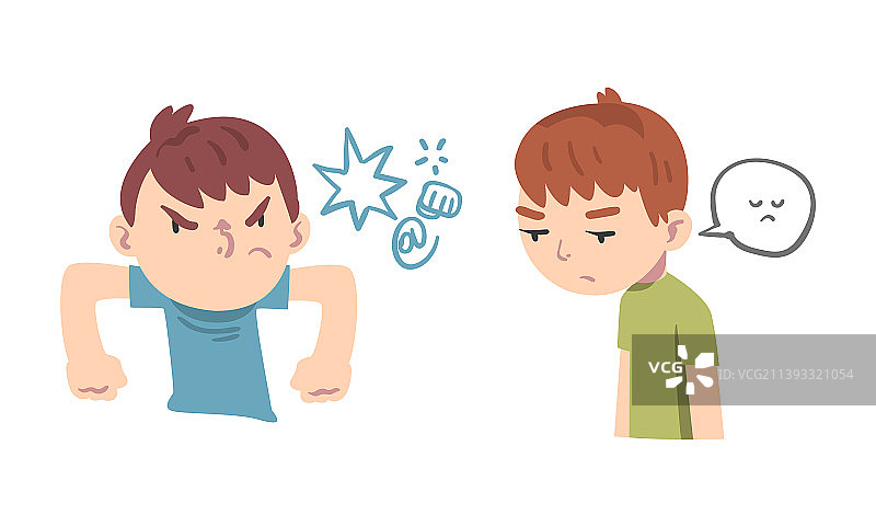 愤怒和沮丧的小孩情绪合集图片素材