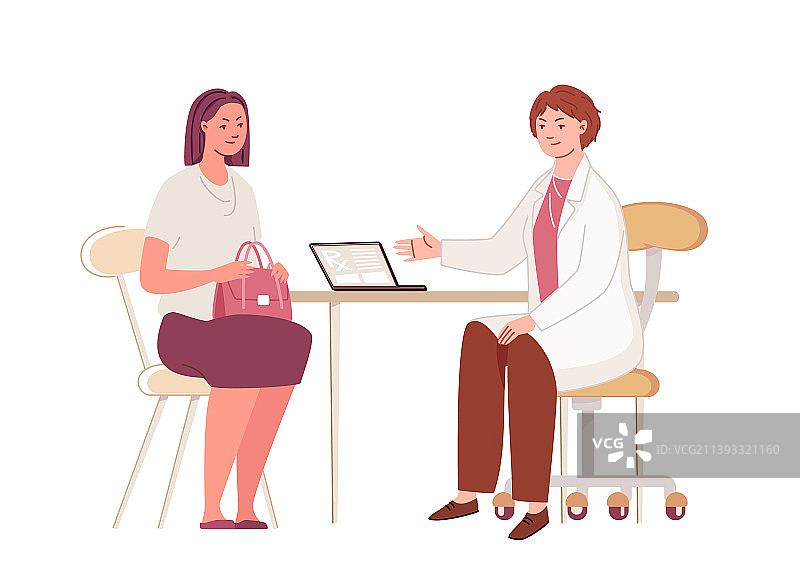 女医生为女病人提供建议图片素材