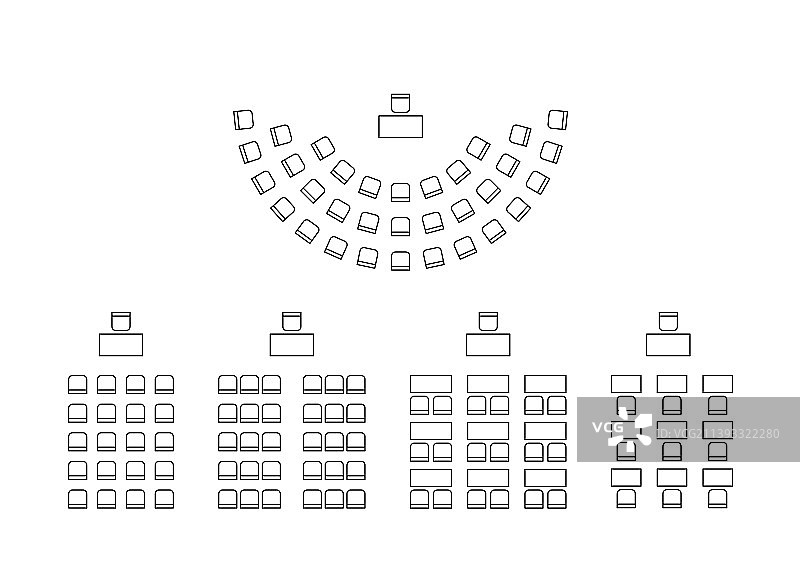 半圆形座位安排方案素材图片素材