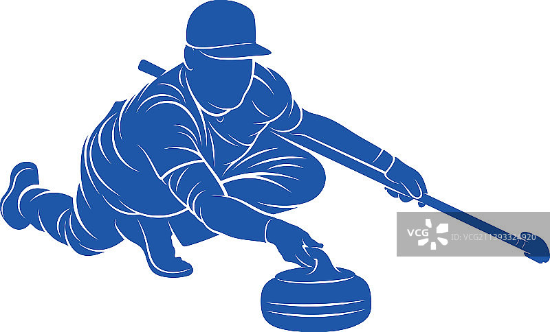 冰壶运动员Logo设计图标符号模板图片素材