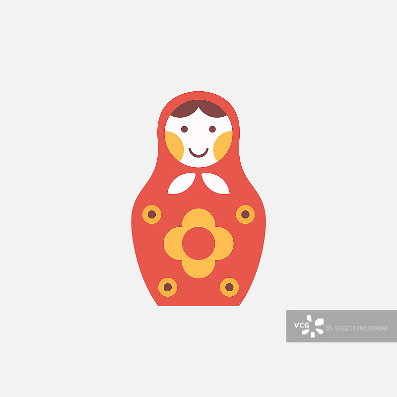 俄罗斯套娃扁平设计图片素材
