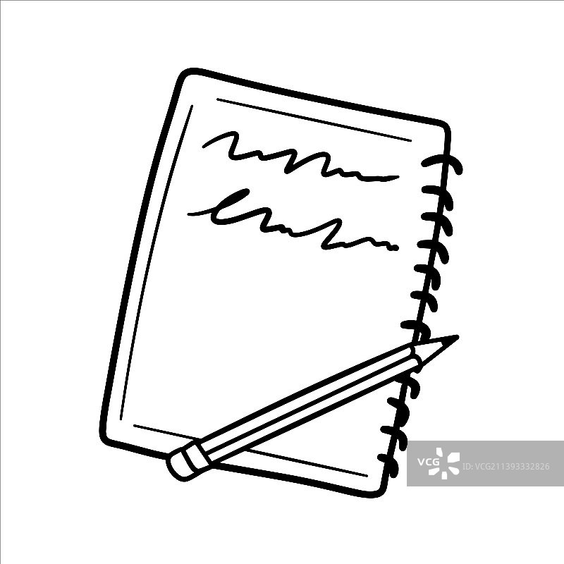 带空白页和笔的笔记本图片素材