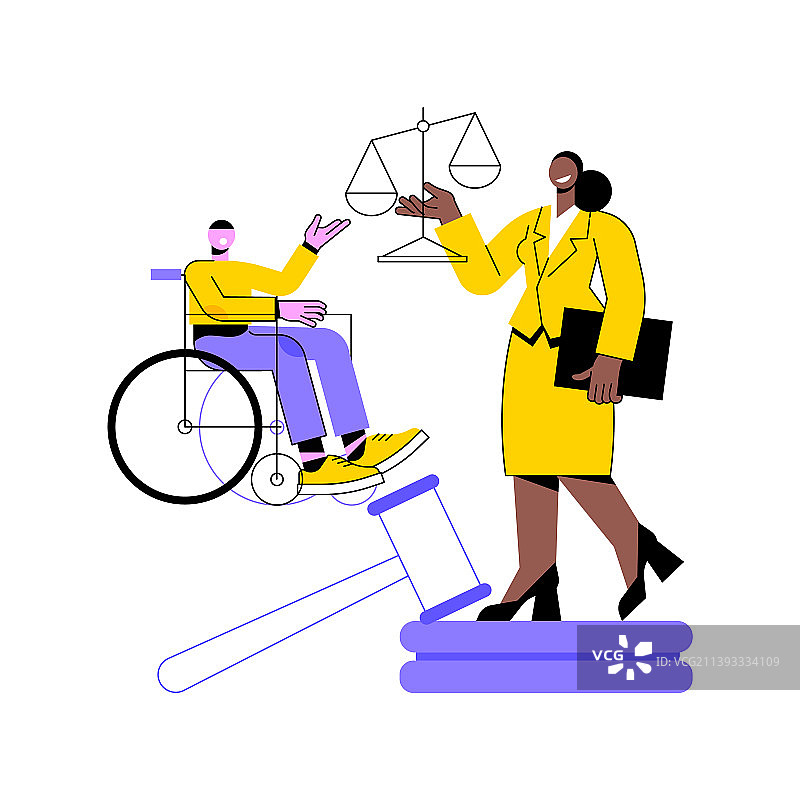 人身伤害律师抽象概念图片素材