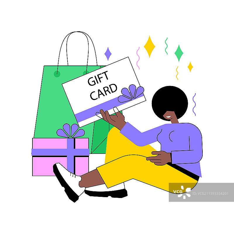 礼品卡抽象概念图片素材