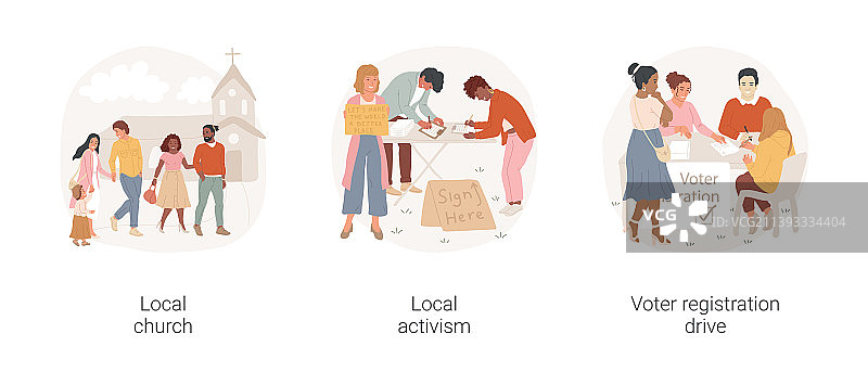 社区社交生活隔离卡通图片素材