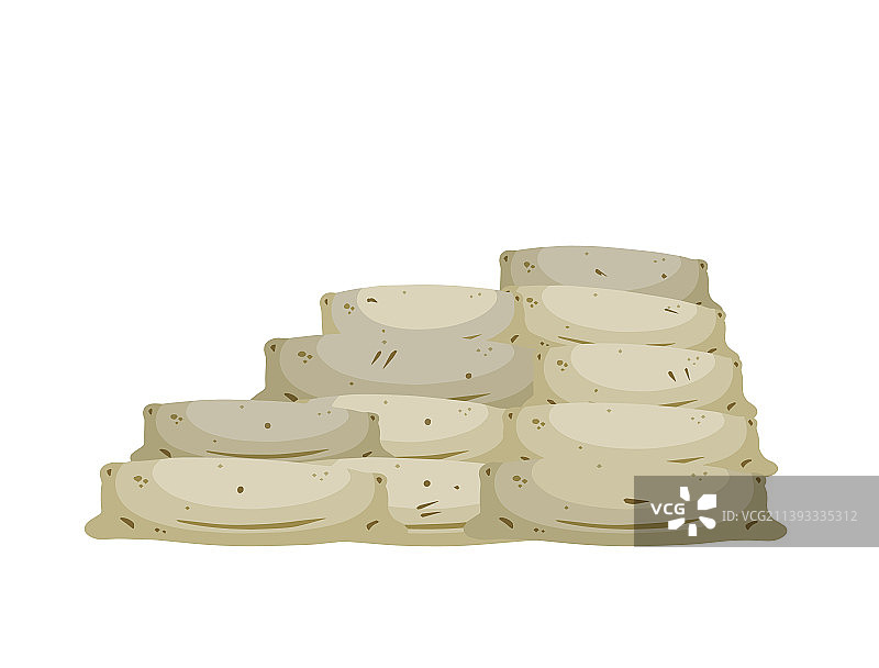 沙袋路障现代战争图片素材