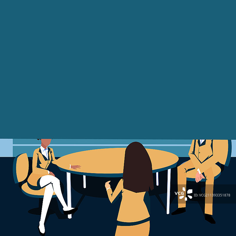 三位同事的办公室会议展示图片素材