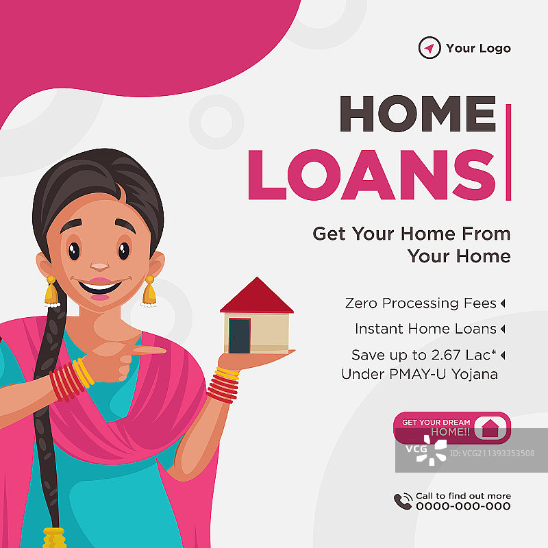 住房贷款 banner 设计图片素材